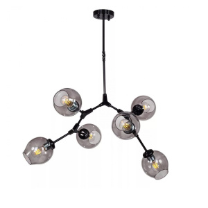 Люстра на штанге DeLight Collection Bubble 7058/6 black/smoky