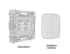 Комплект механизма 2-клавишного перекрестного выключателя Ambrella Volt 10A-250V OMEGA MO803030 Черный матовый QUANT (OP8030, VM125)