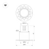Встраиваемый светильник Arlight MS-INVISIO-TRIMLESS-R55-15W Day4000 (WH-WH, 36 deg, 230V) (IP54 Металл) 061918