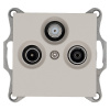 Розетка TV+FM+SAT Ф9.5mm оконечная с накладкой, цвет Тауп Jasmart G6206T