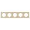 Рамка на 5 постов стеклянная Arlight FRM-OMALI-SFGS-5-GD 049723