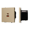 USB Розетка тип A+C софт-тач золотой песок Arlight SCT-MUAC-SFPL-FC-GD (65W, QC3) 054318(1)