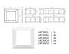 Рамка пятиместная Ambrella Volt Line AF110105