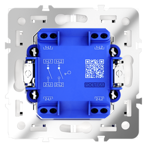 Выключатель двухклавишный Voltum S70 VLS020101 (белый глянцевый)