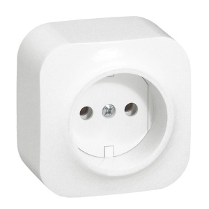 Розетка 2К Legrand Quteo 16A 250V б/з белая 782210