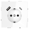 Розетка с USB, A+C Voltum S70 VLS040501 (белый глянцевы