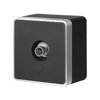ТВ-розетка оконечная Werkel Gallant (черный с серебром) W5083034 4690389164750 a051158