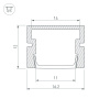 Алюминиевый профиль Arlight PDS-SM-3000 Anod 038815