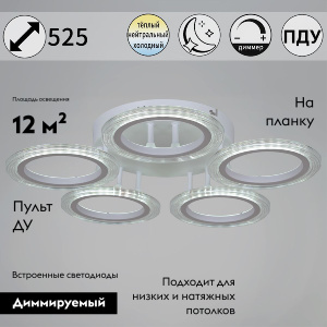 Потолочная люстра Reluce 09812-3.3-05A WH