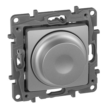 Диммер поворотный Legrand Etika без нейтрали 300W алюминий 672419