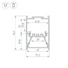 Алюминиевый профиль Arlight LINE-5075-HONEYCOMB-2000 BLACK 044874