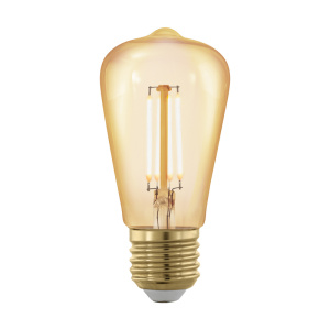 Лампа светодиодная филаментная диммируемая Eglo E27 4W 1700К золотая 11695
