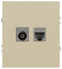 Розетка Эра Arktik 16-3110-04 комбинированная RJ45+TV шампань Б0070497