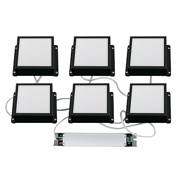Встраиваемый светильник Uniel ULP-1010-42W/4000K IP54 GRILYATO OPAL BLACK KIT06 UL-00012834