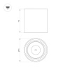 Накладной светильник Arlight SP-SALT-R75-8W Day4000 (BK, 40 deg, 230V) 039380