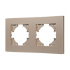 Рамка на 2 поста пластиковая Arlight FRM-PERIO-PL-2-GD 049753