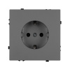 Розетка зк со шторками софт-тач серый базальт Arlight SCT-MEU-SFPL-GR (250V, 16A) 054279(1)