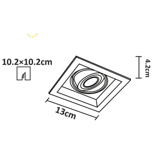 Встраиваемый светильник Arte Lamp A6661PL-1WH