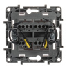 Переключатель двухклавишный Legrand Etika с подсветкой 10A 250V антрацит 672616