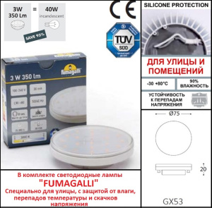 Светильник для подсветки лестниц Fumagalli Leti 2C2.000.000.WYG1L