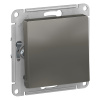 Выключатель 1-клавишный сх.1, 10АХ Systeme Electric AtlasDesign Сталь ATN000911