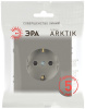 Розетка Эра Arktik 16-2101-07 с заземлением 2P+E Schuko 16А-250В титан Б0070420