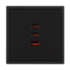 USB Розетка тип А+С+С софт-тач черный оникс Arlight SCT-MUACC-SFPL-FC-BK (65W, QC3) 061834(1)