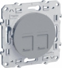 Розетка RJ45 двойная Schneider Electric Odace S53R481
