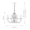 Подвесная люстра Elstead Lighting AG8-AGED-BRASS