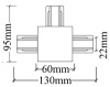 Коннектор Т-образный Crystal Lux CLT 0.2211 02 WH
