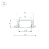 Профиль Arlight LINE-2308-F-2000 ANOD 040300