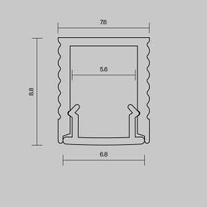 Профиль накладной Maytoni Led Strip ALM-0809-S-2M 631010