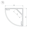Алюминиевый профиль с экраном Arlight SL-Kant-H30-2000 Anod+Opal 036846