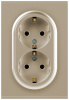 Розетка Эра Arktik 16-2105-04 двойная с заземлением 2X2P+E Schuko со шторками 16А-250В шампань Б0070457