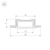 Профиль Arlight SL-SLIM-H7-F25-2000 ANOD 023717