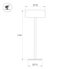 Торшер аккумуляторный Arlight SP-KWALLEN-4.7W Warm2700 (Черный, 130 deg, 5V) (IP54 Металл) 060828