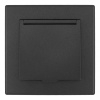 Комплект розетки с/з и шторками, защитной крышкой и рамкой Arte Milano SET06-1-41-1 black