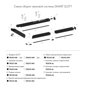 Экран для шинопровода Denkirs Smart TR2010-WH