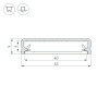 Алюминиевый профиль Arlight ALM-FLAT-S-2020 ANOD 026713(1)