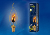 Лампа декоративная (UL-00002981) Uniel E14 3W золотистая IL-N-C35-3/RED-FLAME/E14/CL