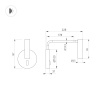 Настенный светильник Arlight SP-VERDI-LONG-WALL-3W Warm3000 (BR, 20 deg, 230V) (IP20 Металл) 058490