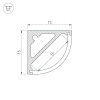 Профиль Arlight SL-KANT-H15-2000 ANOD 019327