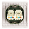 Розетка компьютерная 2-местная RJ-45 (механизм) Stekker Мия RST00-3111-08 50481