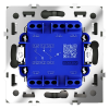 Проходной переключатель двухклавишный с подсветкой Voltum S70 VLS020406 (титан)