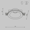 Встраиваемый светильник Maytoni Technical Downlight Gyps Modern DL002-1-01-W-1