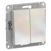 Выключатель 2-клавишный с самовозвратом, сх.2, 10А, механизм Systeme Electric AtlasDesign Жемчуг ATN000417