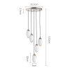 Каскадная люстра DeLight Collection Celestial MT8848-5H brass