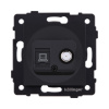 Розетка двойная спутниковая SAT + RJ45 Cat.6, черный матовый Kollinger REA-014BM для Aspekt, Eleganz, Reflex