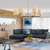 Люстра на штанге ImperiumLoft Stavra Jorgenson White/Light Wood 203575-26