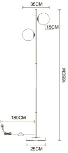 Торшер Arte Lamp Alcor A2224PN-2BK